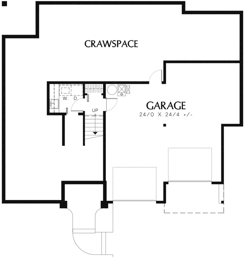 Contemporary House Plan Lower Level Floor - Hillary Terrace Modern Home 011D-0053 - Search House Plans and More