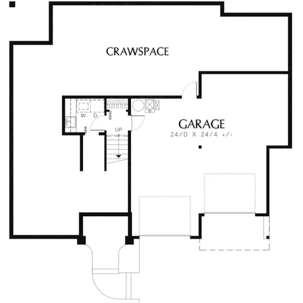 Contemporary House Plan Lower Level Floor - Hillary Terrace Modern Home 011D-0053 - Search House Plans and More