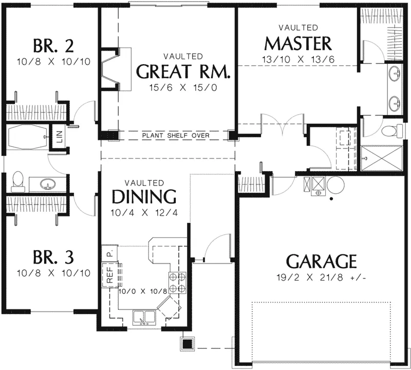 Country House Plan First Floor - Abbot Hill Ranch Home 011D-0064 - Search House Plans and More