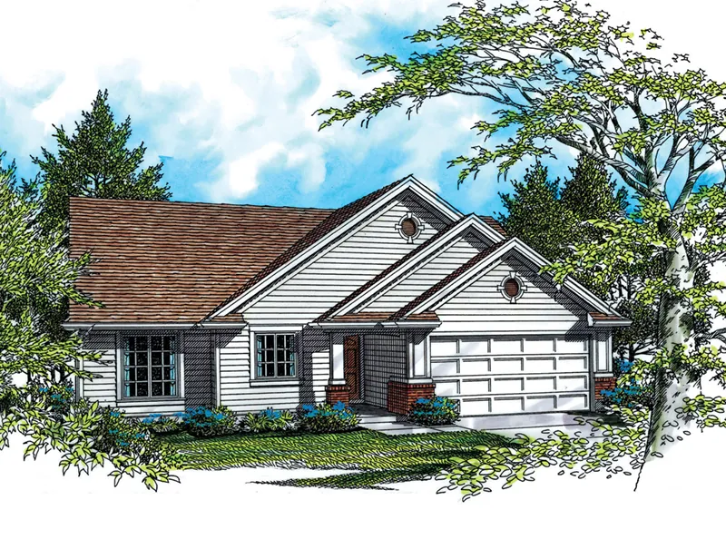 Country House Plan Front of Home - Abbot Hill Ranch Home 011D-0064 - Search House Plans and More