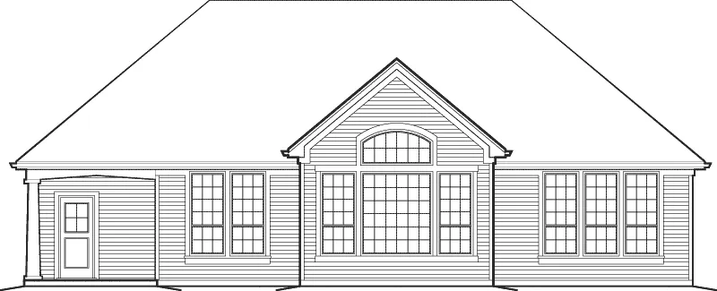 Ranch House Plan Rear Elevation - Summeroak Rustic Home 011D-0074 - Shop House Plans and More