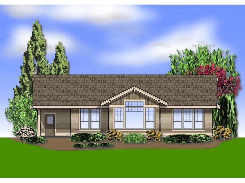 Ranch House Plan Color Image of House - Pockpoint Craftsman Home 011D-0075 - Shop House Plans and More