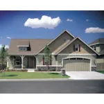 Ranch House Plan Front of Home - Woodstone Bungalow Home 011D-0076 - Shop House Plans and More