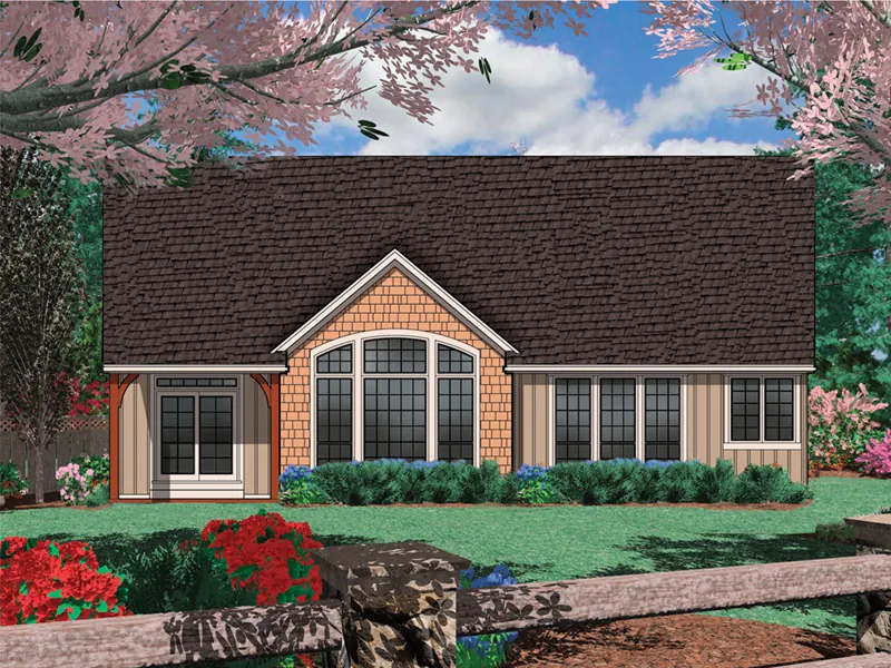 Ranch House Plan Color Image of House - Woodstone Bungalow Home 011D-0076 - Shop House Plans and More
