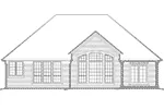 Ranch House Plan Rear Elevation - Woodtrail Craftsman Ranch Home 011D-0077 - Shop House Plans and More