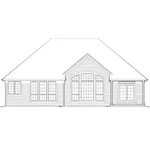 Craftsman House Plan Rear Elevation - Woodtrail Craftsman Ranch Home 011D-0077 - Shop House Plans and More