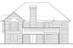 Ranch House Plan Rear Elevation - Spoede Creek Traditional Home 011D-0078 - Shop House Plans and More