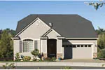 Arts & Crafts House Plan Front of Home - Vallejo Smaller Lot Home 011D-0085 - Shop House Plans and More