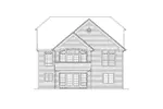 Cabin & Cottage House Plan Rear Elevation - Vallejo Smaller Lot Home 011D-0085 - Shop House Plans and More