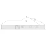 Ranch House Plan Rear Elevation - Linworth Prairie Style Home 011D-0088 - Shop House Plans and More