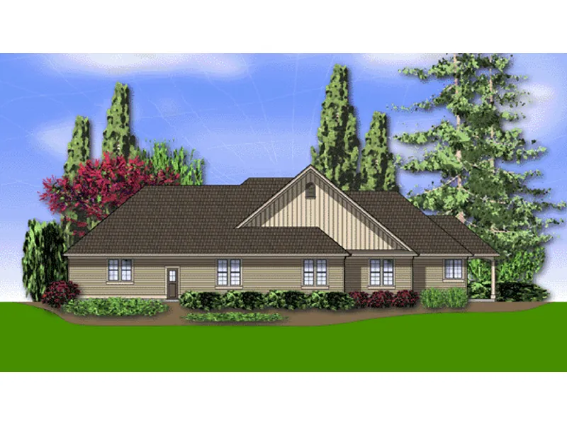 Country House Plan Rear Photo 02 - Washington Craftsman Home 011D-0091 - Shop House Plans and More