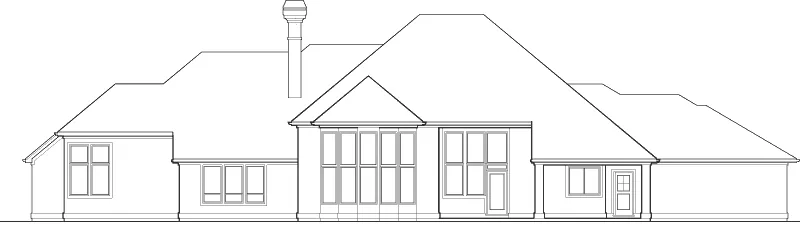 European House Plan Rear Elevation - La Serena Luxury Ranch Home 011D-0094 - Shop House Plans and More