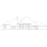 Ranch House Plan Rear Elevation - La Serena Luxury Ranch Home 011D-0094 - Shop House Plans and More