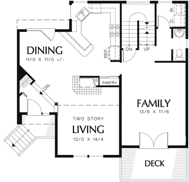 First Floor - Stevener Two-Story Home 011D-0099 - Shop House Plans and More