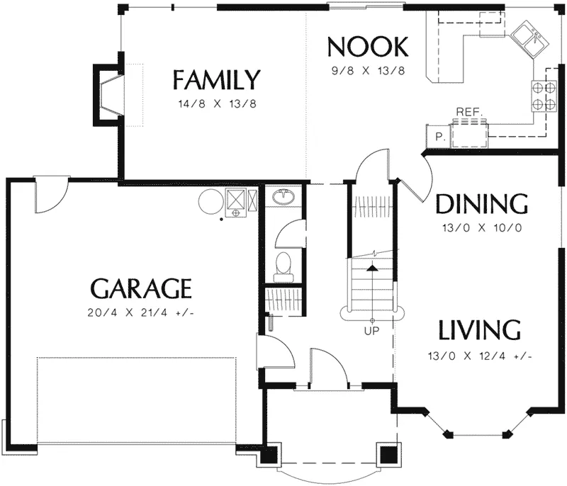 Traditional House Plan First Floor - Kindle Hill Two-Story Home 011D-0102 - Search House Plans and More