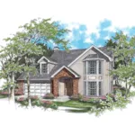 Traditional House Plan Front of House 011D-0102