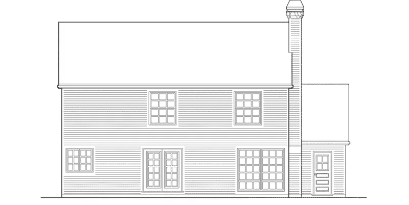 Traditional House Plan Rear Elevation - Kindle Hill Two-Story Home 011D-0102 - Search House Plans and More