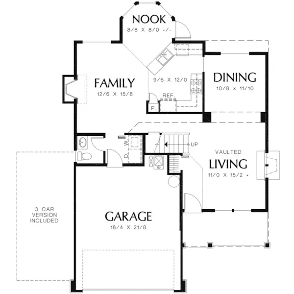 Traditional House Plan First Floor - Eden Lane Country Home 011D-0104 - Search House Plans and More