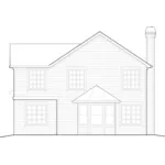 Traditional House Plan Rear Elevation - Eden Lane Country Home 011D-0104 - Search House Plans and More