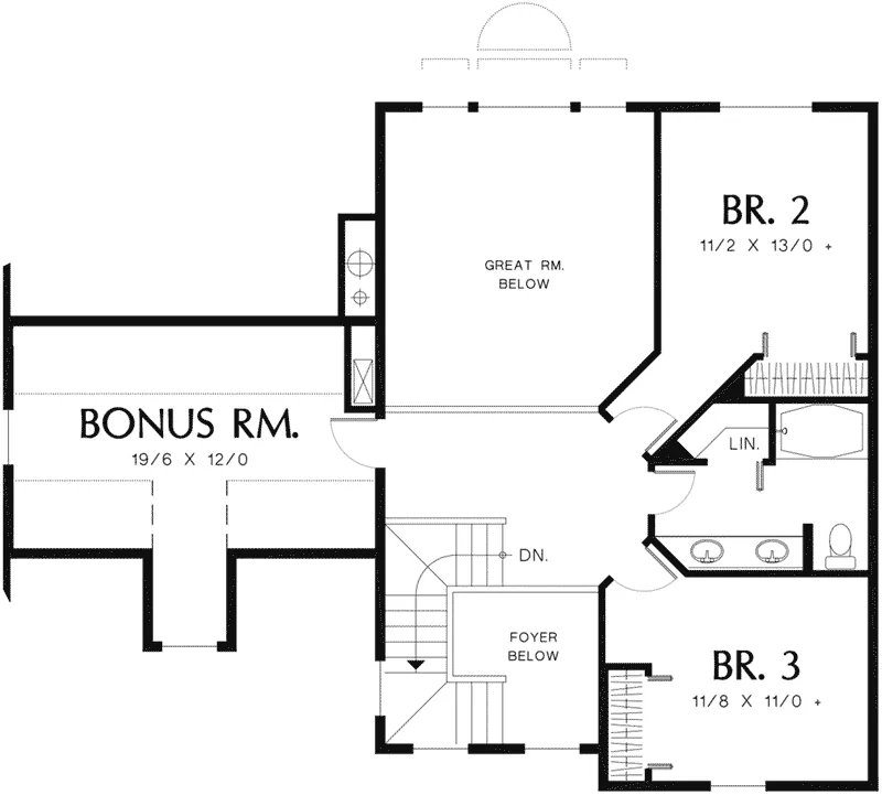 Country House Plan Second Floor - Cherrie Country Home 011D-0109 - Search House Plans and More