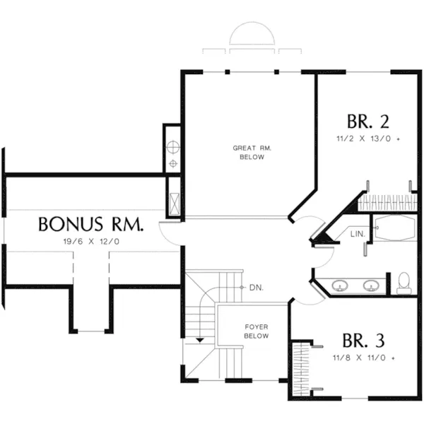 Craftsman House Plan Second Floor - Cherrie Country Home 011D-0109 - Search House Plans and More