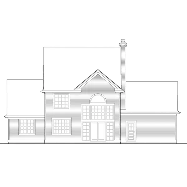 Craftsman House Plan Rear Elevation - Cherrie Country Home 011D-0109 - Search House Plans and More