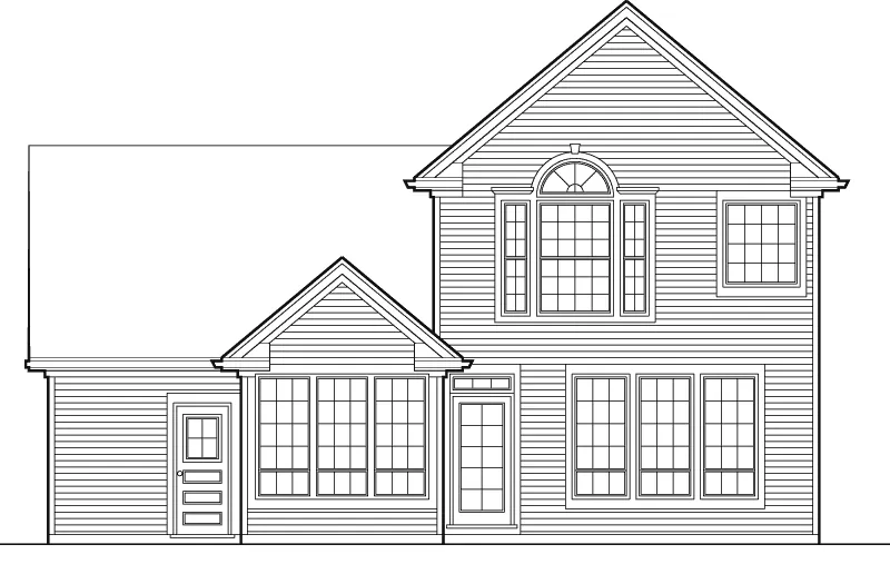 Country House Plan Rear Elevation - Flora Grove Country Farmhouse 011D-0112 - Search House Plans and More