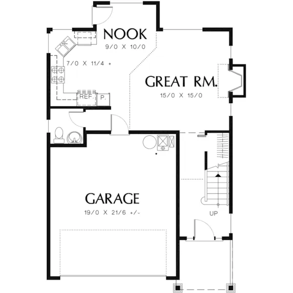 Craftsman House Plan First Floor - Mallory Creek Craftsman Home 011D-0117 - Shop House Plans and More