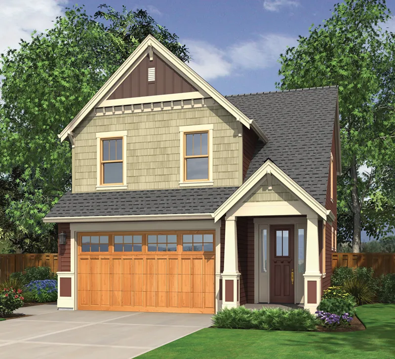 Farmhouse Plan Front of Home - Mallory Creek Craftsman Home 011D-0117 - Shop House Plans and More