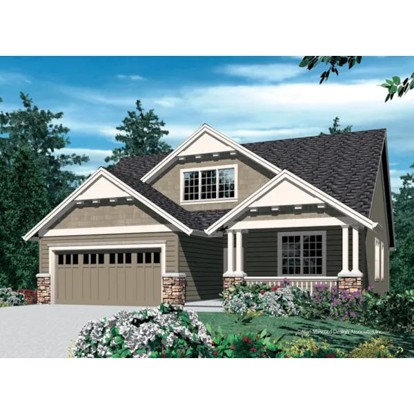 Arts & Crafts House Plan Front of Home - 011D-0124 - Shop House Plans and More