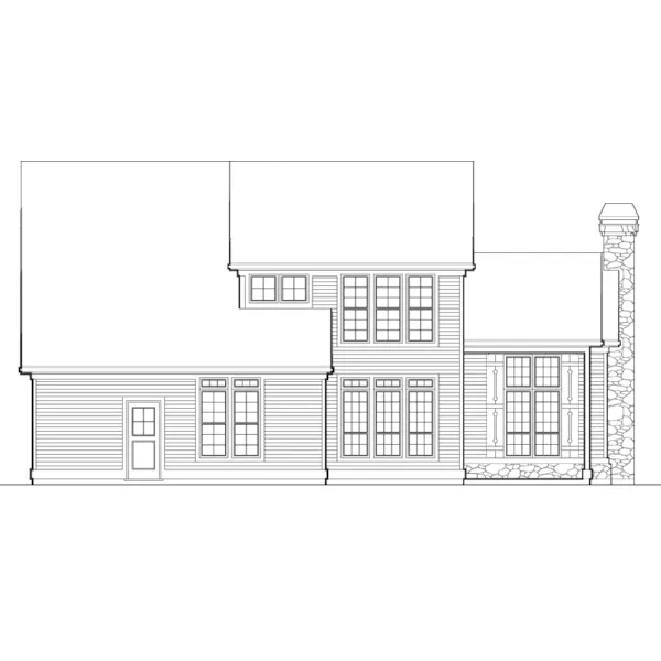 Traditional House Plan Rear Elevation - La Prairie Cove Spanish Home 011D-0131 - Shop House Plans and More