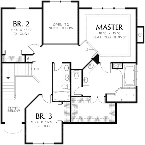 Modern House Plan Second Floor - 011D-0133 - Shop House Plans and More