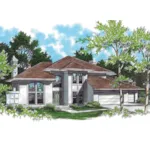 Modern House Plan Front of Home - 011D-0133 - Shop House Plans and More