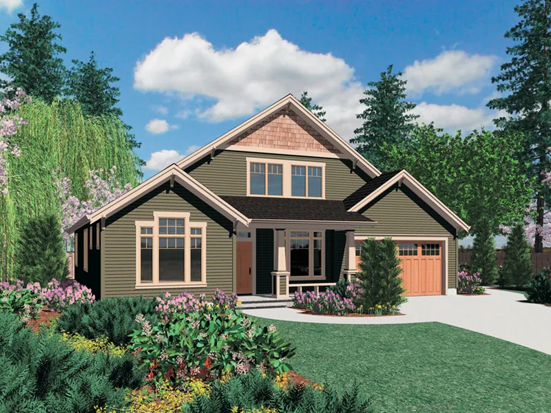Arts & Crafts House Plan Front Image - Fernview Craftsman Home 011D-0142 - Search House Plans and More