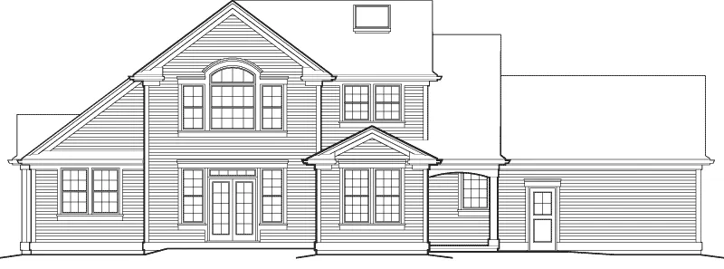 Arts & Crafts House Plan Rear Elevation - Grapevine Park Craftsman Home 011D-0148 - Search House Plans and More