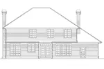 Country House Plan Rear Elevation - Country Pond Traditional Home 011D-0153 - Search House Plans and More