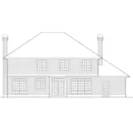 Traditional House Plan Rear Elevation - Country Pond Traditional Home 011D-0153 - Search House Plans and More