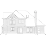 Traditional House Plan Rear Elevation - Province Country Farmhouse 011D-0175 - Shop House Plans and More