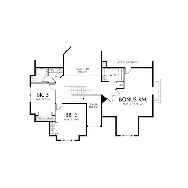 Farmhouse Plan Second Floor - Raleigh Country Home 011D-0176 - Shop House Plans and More