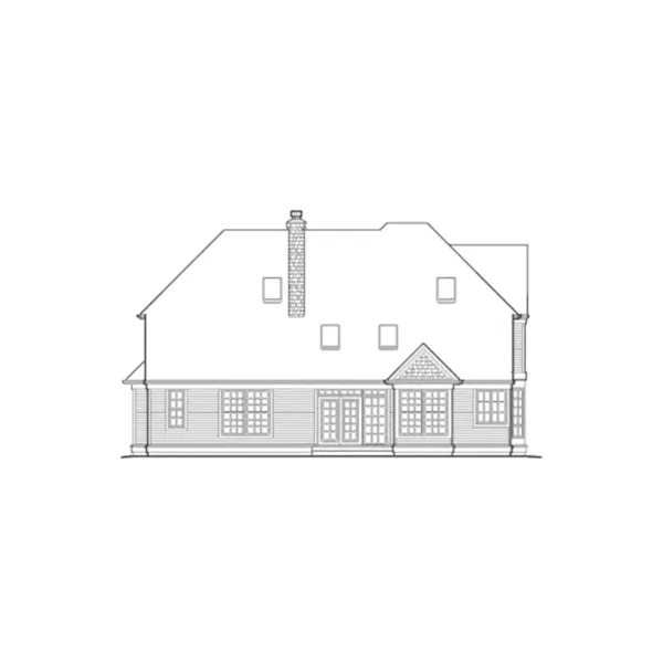 Farmhouse Plan Rear Elevation - Raleigh Country Home 011D-0176 - Shop House Plans and More