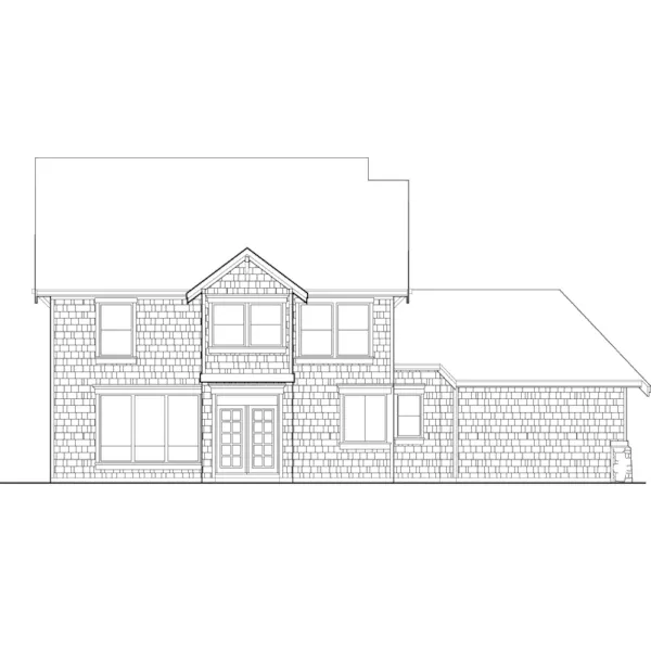 Craftsman House Plan Rear Elevation - Meadville Country Home 011D-0182 - Shop House Plans and More