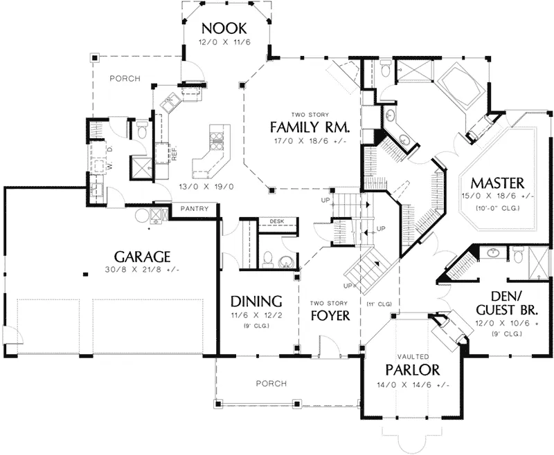 Country House Plan First Floor - Madera Luxury Home 011D-0190 - Shop House Plans and More