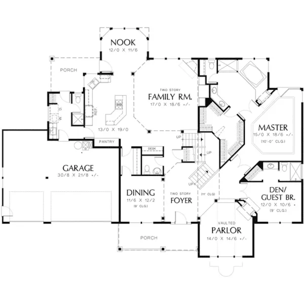 Traditional House Plan First Floor - Madera Luxury Home 011D-0190 - Shop House Plans and More