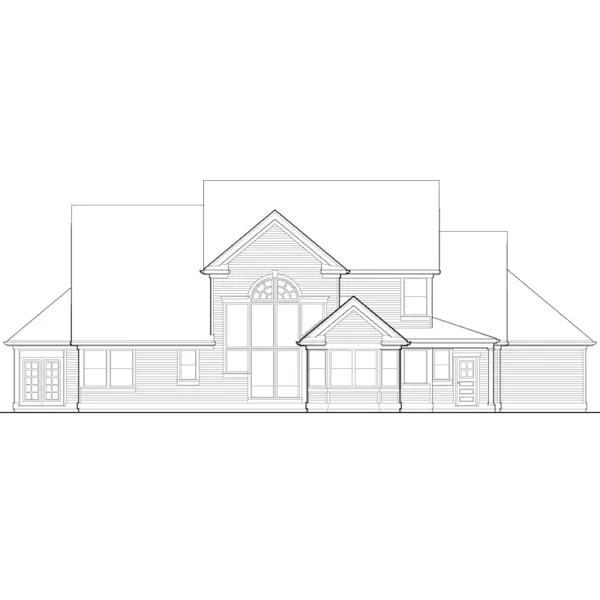 Traditional House Plan Rear Elevation - Madera Luxury Home 011D-0190 - Shop House Plans and More