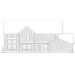 Colonial House Plan Rear Elevation - Sidney Bluff Duplex Home 011D-0206 - Shop House Plans and More