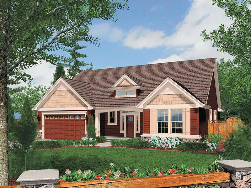 Cabin & Cottage House Plan Front Image - Abbey Hollow Craftsman Home 011D-0223 - Search House Plans and More