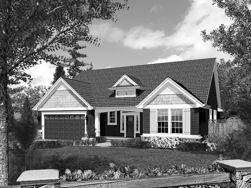 Cabin & Cottage House Plan Front Image of House - Abbey Hollow Craftsman Home 011D-0223 - Search House Plans and More