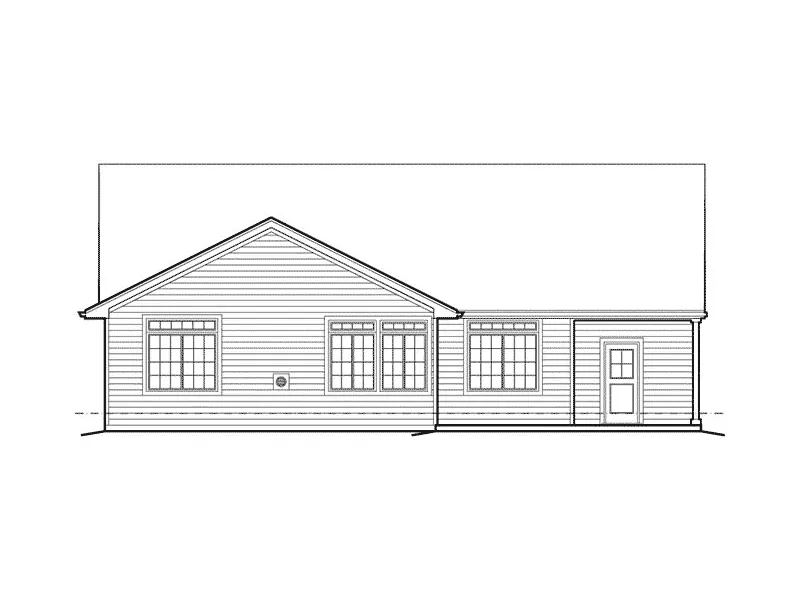 Cabin & Cottage House Plan Rear Elevation - Abbey Hollow Craftsman Home 011D-0223 - Search House Plans and More