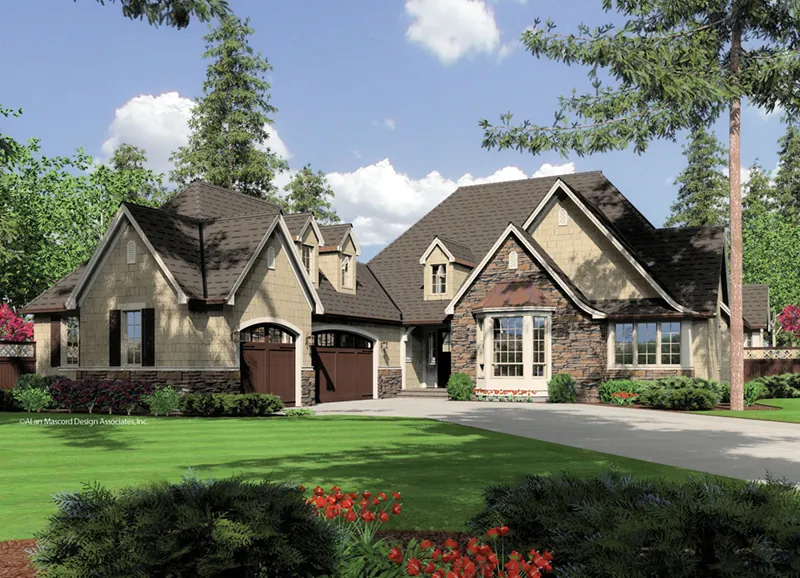 Traditional House Plan Front Image - Sherman Hollow European Home 011D-0229 - Shop House Plans and More