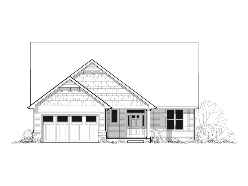 Rustic House Plan Front Elevation - Sayer Cove Country Home 011D-0233 - Shop House Plans and More